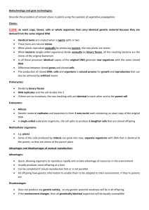 Biotechnology and gene technologies