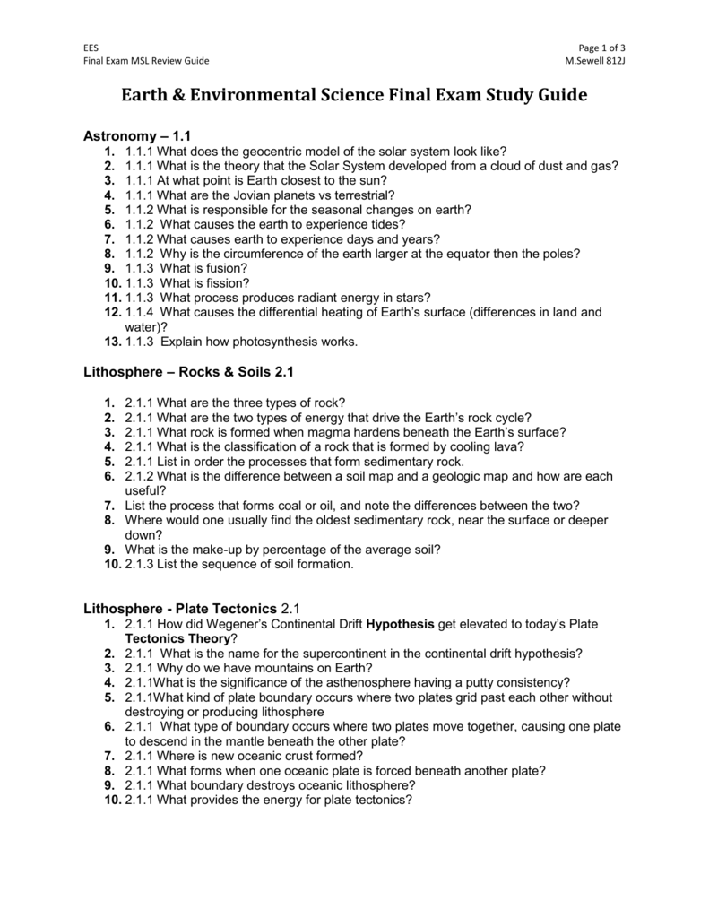 7th Grade Science Final Exam Study Guide Answers Study Poster