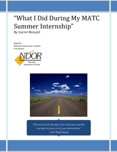 What I Did During My MATC Summer Internship