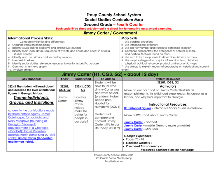 Social Studies Curriculum Map