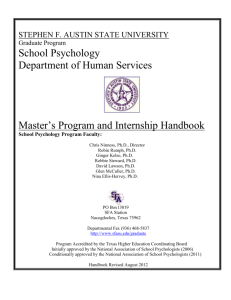 Masters Degree Handbook