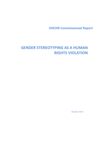 Gender Stereotyping as a Human Rights Violation: Research
