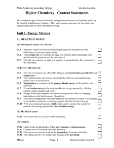 Unit 1: Energy Matters - alloaacademychemistry