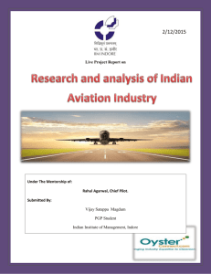 Research and analysis of Indian Aviation Industry