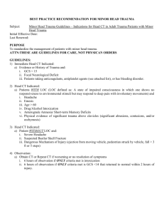 Adult Coagulopathy / Head Trauma Guidelines