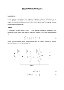 SECOND ORDER CIRCUITS Introduction