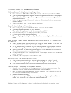 Questions to consider when reading the articles for class McKeown