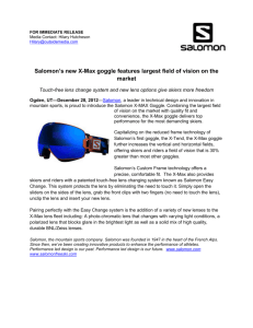 Salomon`s new X-Max goggle features largest