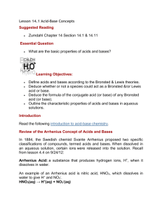 Lesson 14.1 Acid