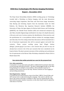 DOSI New Technologies WG Marine Imaging Workshop Report