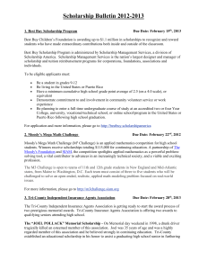 Scholarship Bulletin 2012-2013