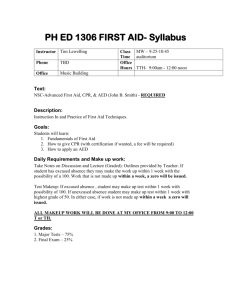 First Aid (PHED 1306)