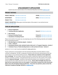 UTSA Biosafety Application Form