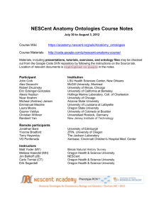 NESCent Anatomy Ontologies Course Notes