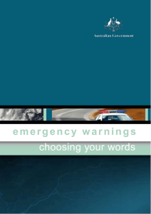 Emergency Warnings Choosing Your Words Edition 2