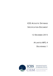 Specification of the acoustic database