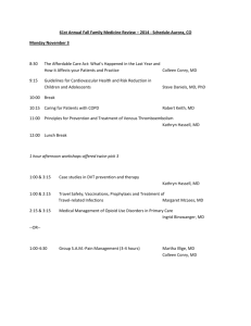 61st Annual Fall Family Medicine Review – 2014 - Schedule