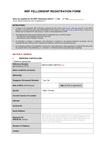 NRF Fellowship Registration Form