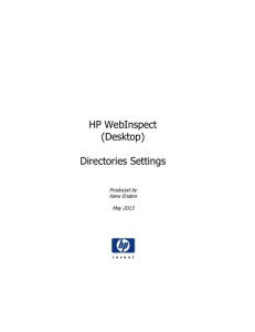 WebInspect Directories Settings