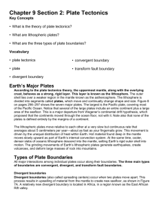 9.2 Plate Tectonics Reading and Questions