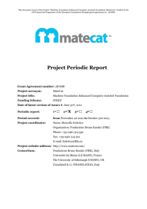 Project Periodic Report