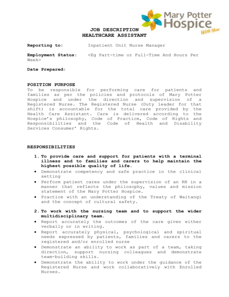 POSITION DESCRIPTION DRAFT 