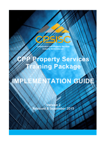 CPP Imp Guide - CPSISC - Construction and Property Services