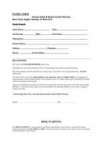entry form - Sussex Inlet & Basin Yacht Club