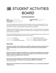 SAB Executive Board Application - Dearborn Student Activities Board