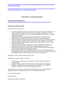 NCEA Progression in Learning Languages