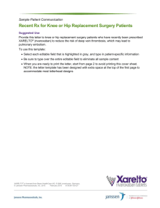 Recent Rx for Knee or Hip Replacement Surgery Patients
