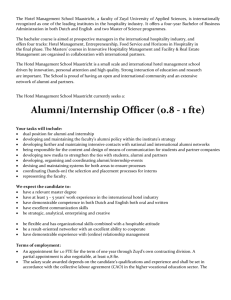 Alumni/Internship Officer (0.8 - 1 fte)