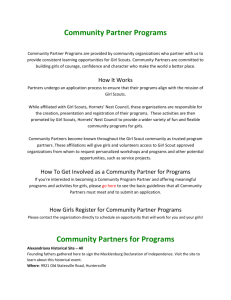 Community Partner Programs - Girl Scouts, Hornets` Nest Council