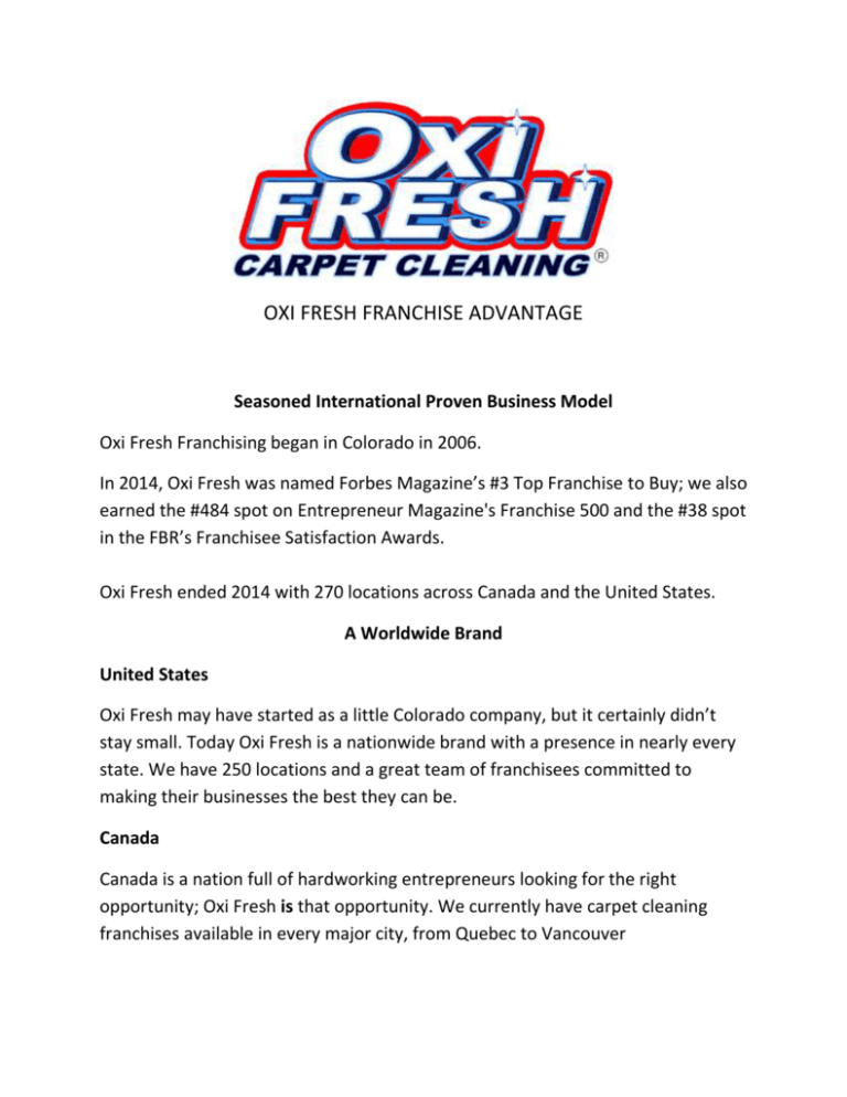 Oxi Fresh ® Carpet Cleaning Equipment