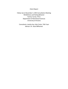 Turner Final Report - The Statistics Consulting Laboratory