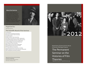 Permanent Seminar 2012 Conference Program