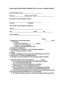 Senior Score Sheet Information - PA Legion Auxiliary