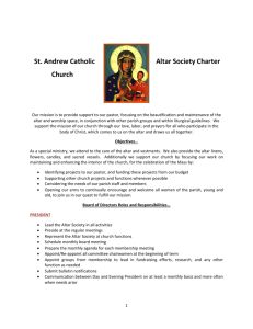 Altar Society Charter - St. Andrew Catholic Church