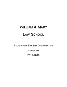 Law School Student Organization Handbook