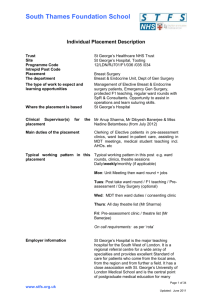 Wed: trauma meeting/ ward work - South Thames Foundation School