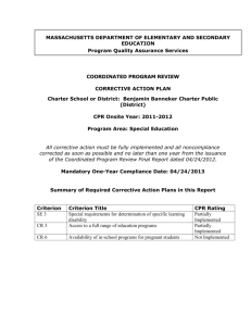 corrective action plan - Massachusetts Department of Education