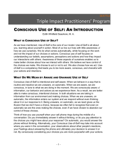 WHAT IS CONSCIOUS USE OF SELF