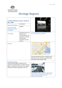 Heritage Register - Customs Marine Centre, Neutral Bay, NSW