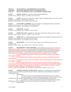 16.5.28 NMAC - Regulation and Licensing Department