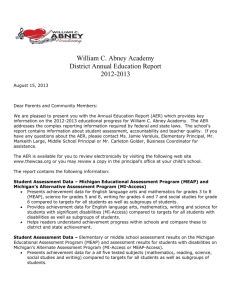 William C. Abney Academy District Annual Education Report 2012