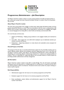 Programmes Administrator – Job Description