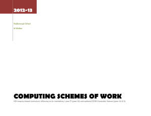 Computing Schemes of work - CAS Community