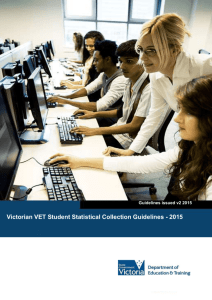 Victorian VET Student Statistical Collection Guidelines – 2015