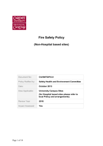 Fire Safety (Non Hospital Based Sites) Policy