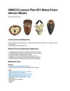AMACO-Lesson Plan #31-Balsa-Foam African Masks